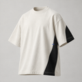 Signal Box Tee in bone and black